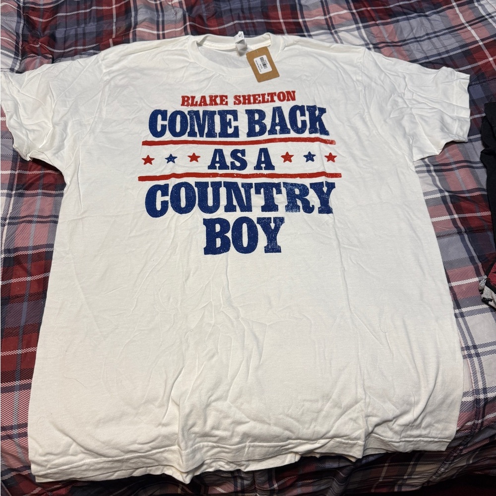 Blake Shelton White Graphic T-Shirt